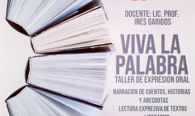 Taller de Expresión Oral "VIVA LA PALABRA" en Kiran Espacio Cultural.