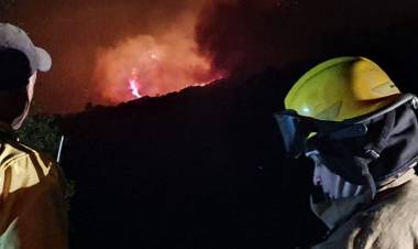 3 Bomberos de General Roca acuden a sofocar los incendios de las Sierras de Córdoba.